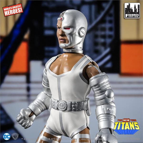 New Teen Titans World's Greatest Heroes Series 1 Cyborg 8" Retro Figure Gallery Image 5