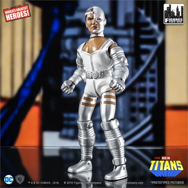 New Teen Titans World's Greatest Heroes Series 1 Cyborg 8" Retro Figure Gallery Image 3