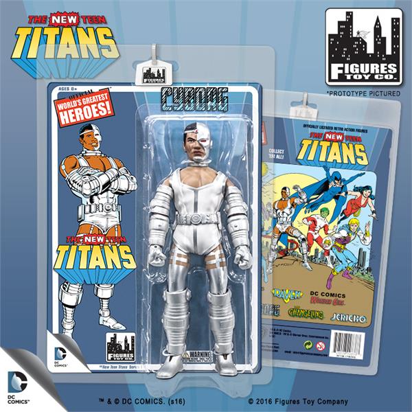 New Teen Titans World's Greatest Heroes Series 1 Cyborg 8" Retro Figure Gallery Image 7