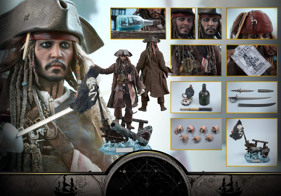 Pirates of the Caribbean: Dead Men Tell No Tales DX15 Jack Sparrow 1/6th Scale Collectible Figure Gallery Image 12