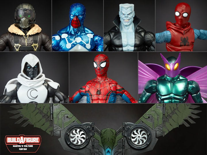 Spider-Man Marvel Legends Wave 6 Set of 7 Figures (Flight Gear BAF) Gallery Image 1