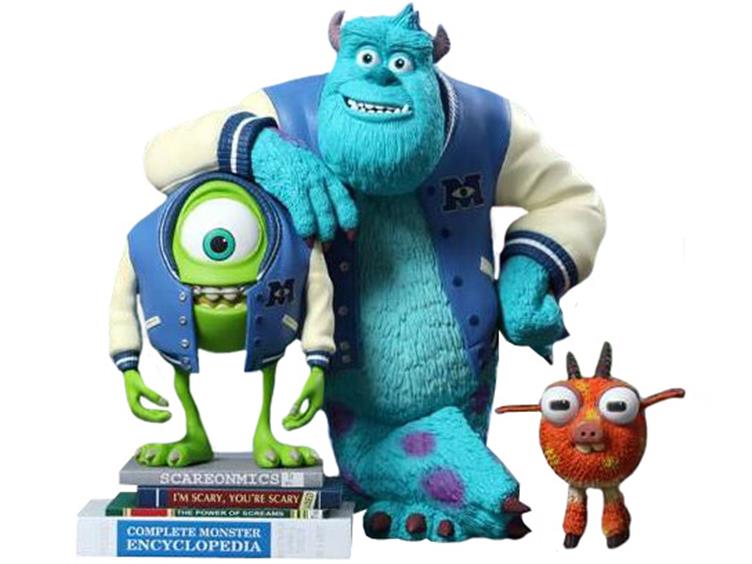 Monsters University 9" Mike, Sulley, & Archie Statue Gallery Image 1