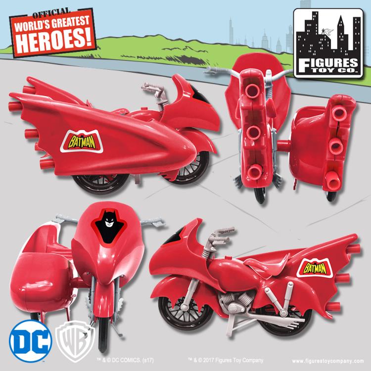 DC Comics Retro Batman Batcycle (Red) Gallery Image 5