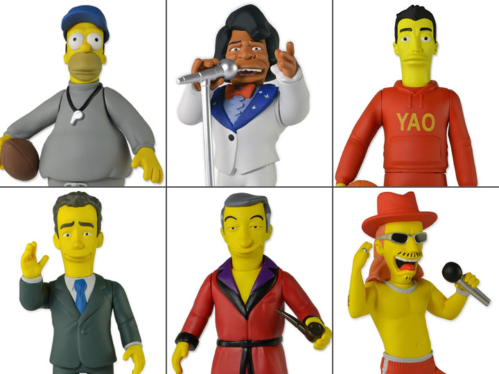 The Simpsons 25th Anniversary - 5" Celebrity Guest Stars Action Figure - Series 01 - Set of 6 Gallery Image 1