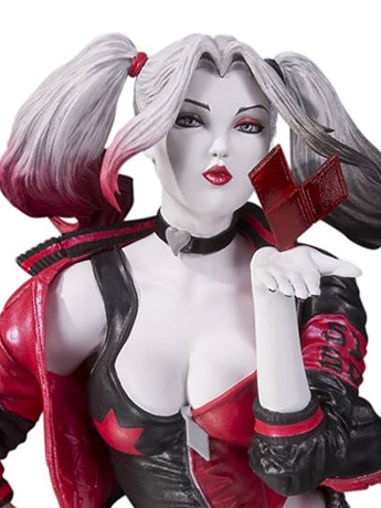 DC Comics Red White & Black Harley Quinn Statue (Stanley "Artgerm" Lau) Gallery Image 2