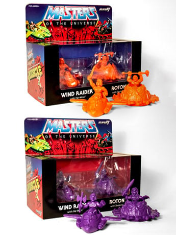 Masters of the Universe M.U.S.C.L.E. Set of 2 (Orange & Purple) SDCC 2017 Exclusive Two-Packs