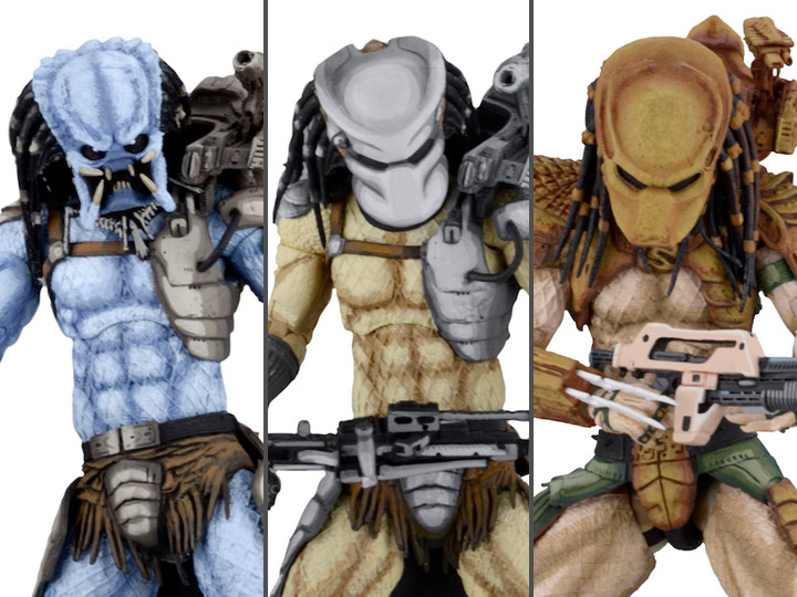 Alien vs. Predator Arcade Appearance Predator Set of 3 Figures Gallery Image 1