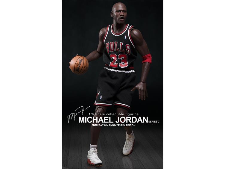 NBA Real Masterpiece Michael Jordan (#23 Road Edition Black Jersey