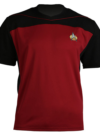 Star Trek: The Next Generation Shore Leave Collection Uniform Shirt (Command Red) Gallery Image 2