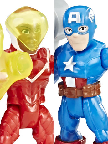 Marvel Super Hero Adventures Power Up Captain America & Marvel's Falcon Two-Pack Gallery Image 2