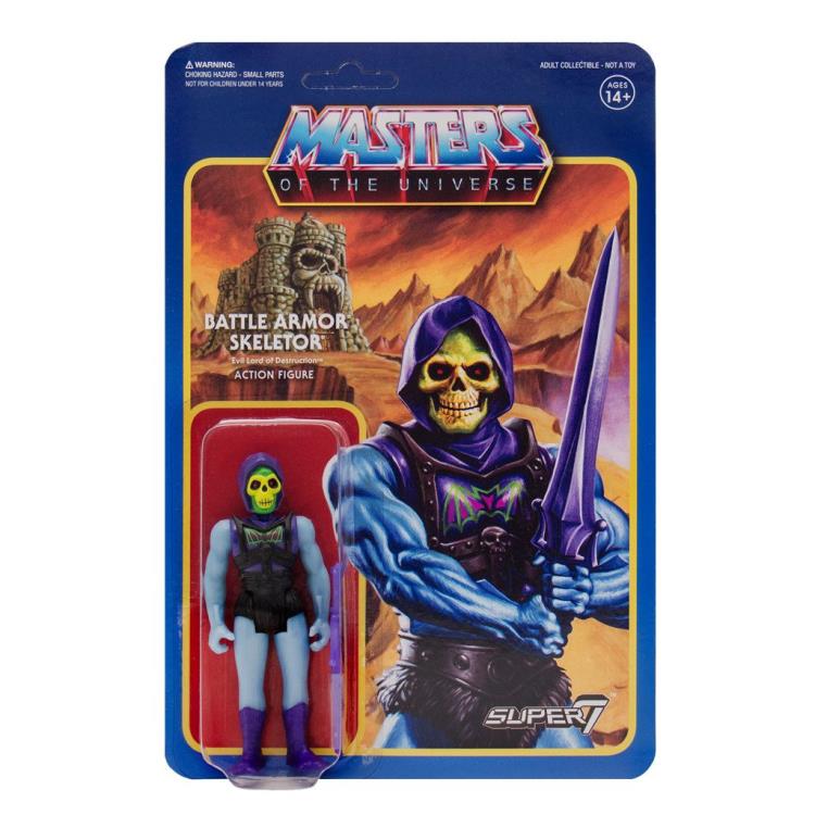 Masters of the Universe ReAction Battle Armor Skeletor Figure Gallery Image 3