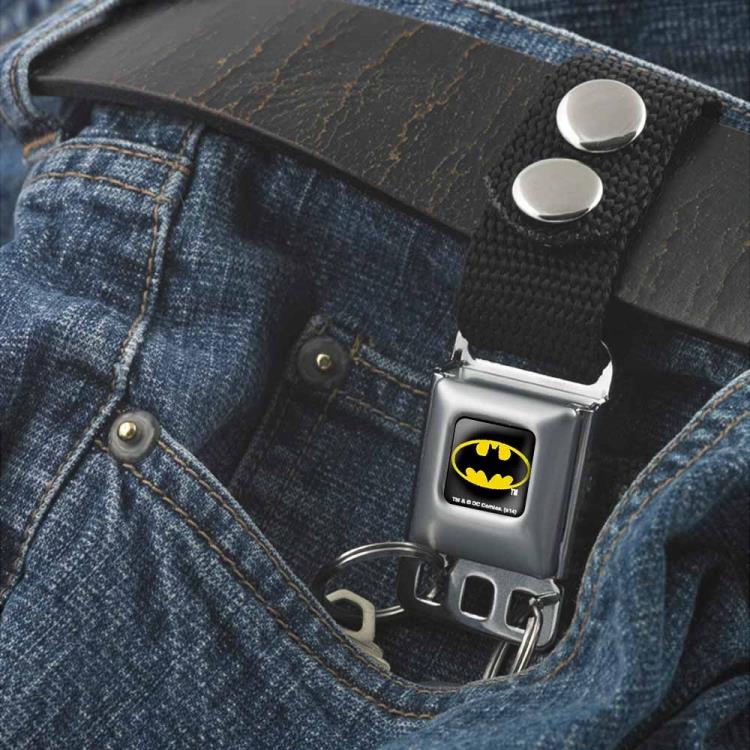 DC Comics Batman Logo SeatBelt Buckle Keychain