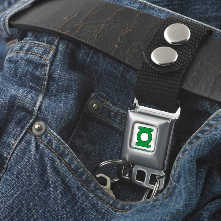 DC Comics Green Lantern Logo SeatBelt Buckle Keychain Gallery Image 4
