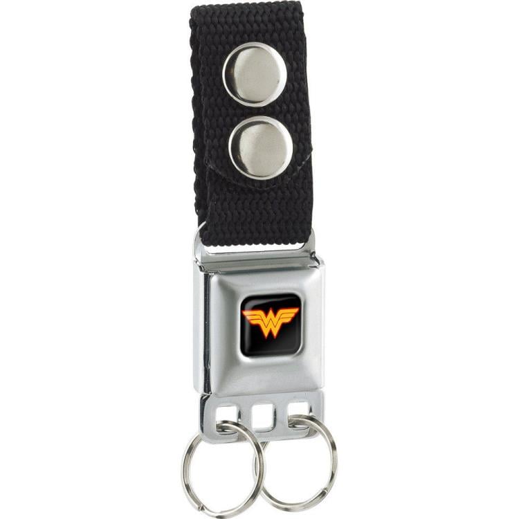 DC Comics Wonder Woman Logo (Black) SeatBelt Buckle Keychain Gallery Image 3