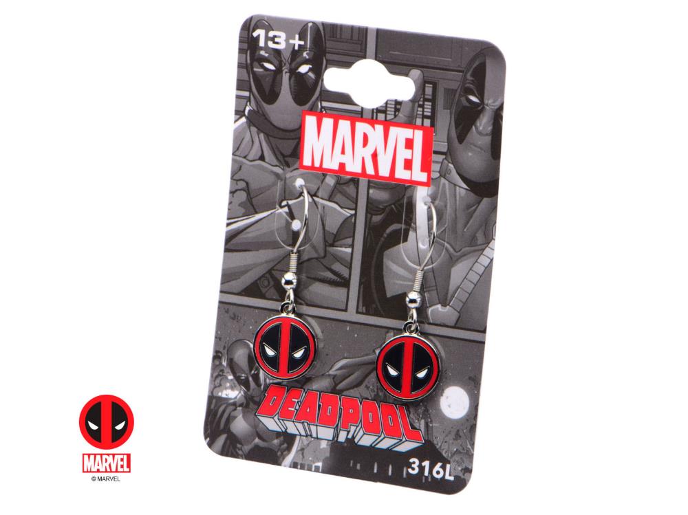 Marvel Deadpool Logo Hook Dangle Earrings Gallery Image 5