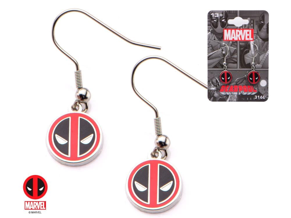 Marvel Deadpool Logo Hook Dangle Earrings Gallery Image 3