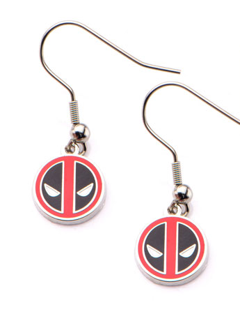 Marvel Deadpool Logo Hook Dangle Earrings Gallery Image 2