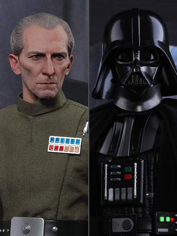 Star Wars: A New Hope MMS434 Grand Moff Tarkin & Darth Vader 1/6th Scale Collectible Figure Set Gallery Image 2