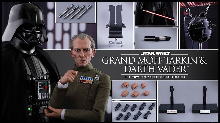 Star Wars: A New Hope MMS434 Grand Moff Tarkin & Darth Vader 1/6th Scale Collectible Figure Set Gallery Image 11