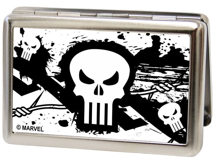 Marvel Punisher Logo (Barbed Wire) Metal ID Wallet Gallery Image 1