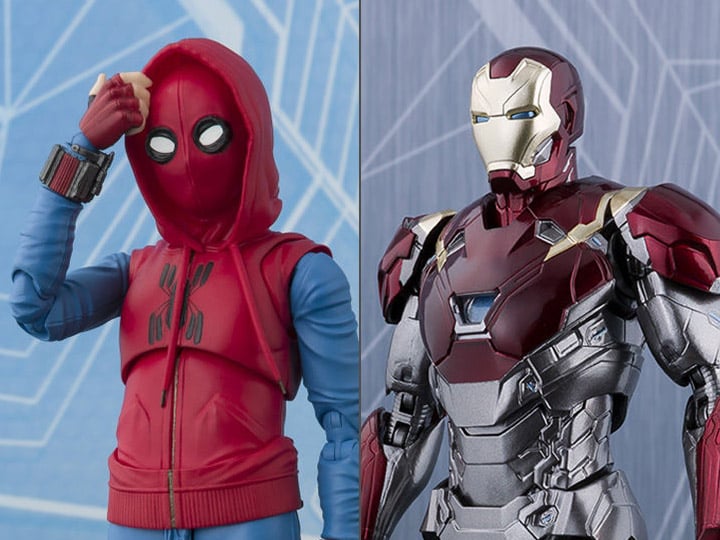 Spider-Man: Homecoming S.H.Figuarts Spider-Man (Homemade Suit Ver.) & Iron Man (Mark XLVII) Exclusive Gallery Image 1