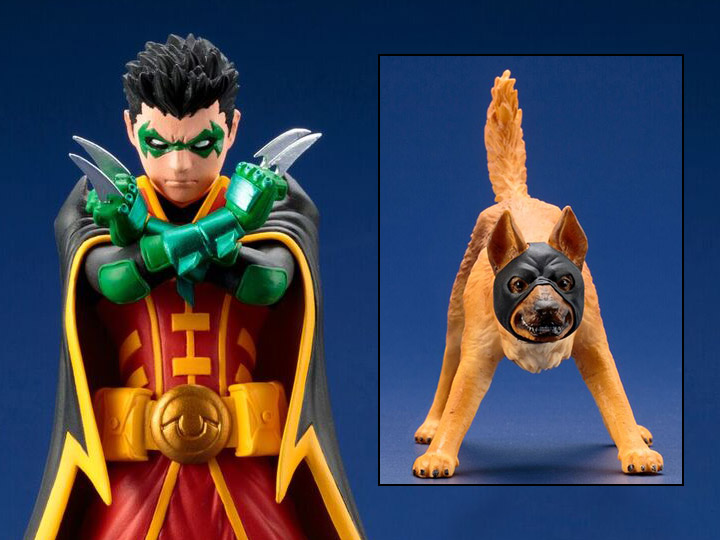 DC Comics Super Sons ArtFX+ Robin & Ace Statue Two-Pack Gallery Image 1