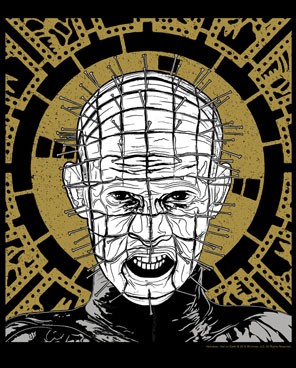 Hellraiser Pinhead Illustration T-Shirt Gallery Image 3