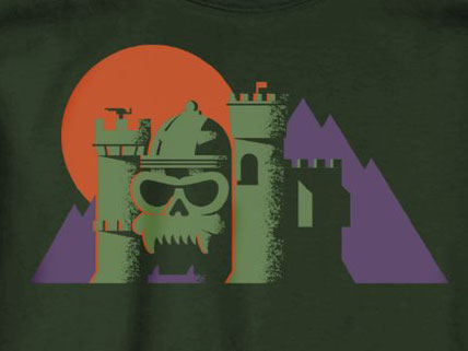 Masters of the Universe Geometric Grayskull T-Shirt Gallery Image 3