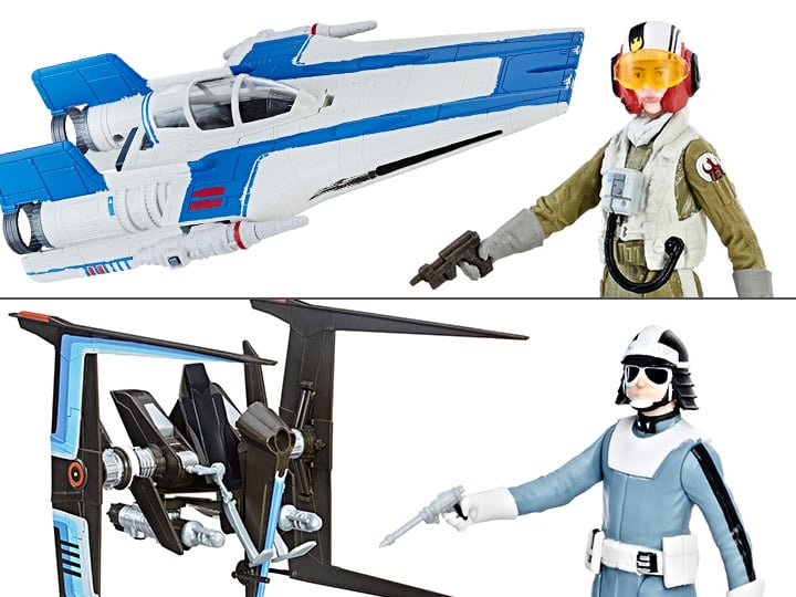 Star Wars Force Link 3.75" Class B Deluxe Vehicle Set of 2 (The Last Jedi) Gallery Image 1