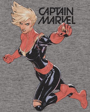 Marvel Captain Marvel Flight Fight T-Shirt (Womens) Gallery Image 3