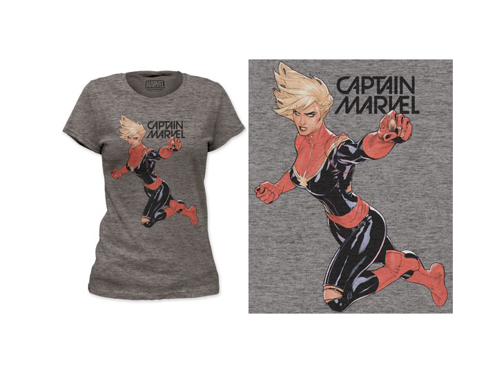 Marvel Captain Marvel Flight Fight T-Shirt (Womens) Gallery Image 1