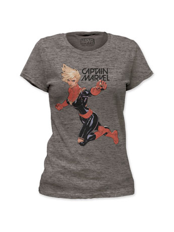 Marvel Captain Marvel Flight Fight T-Shirt (Womens) Gallery Image 2