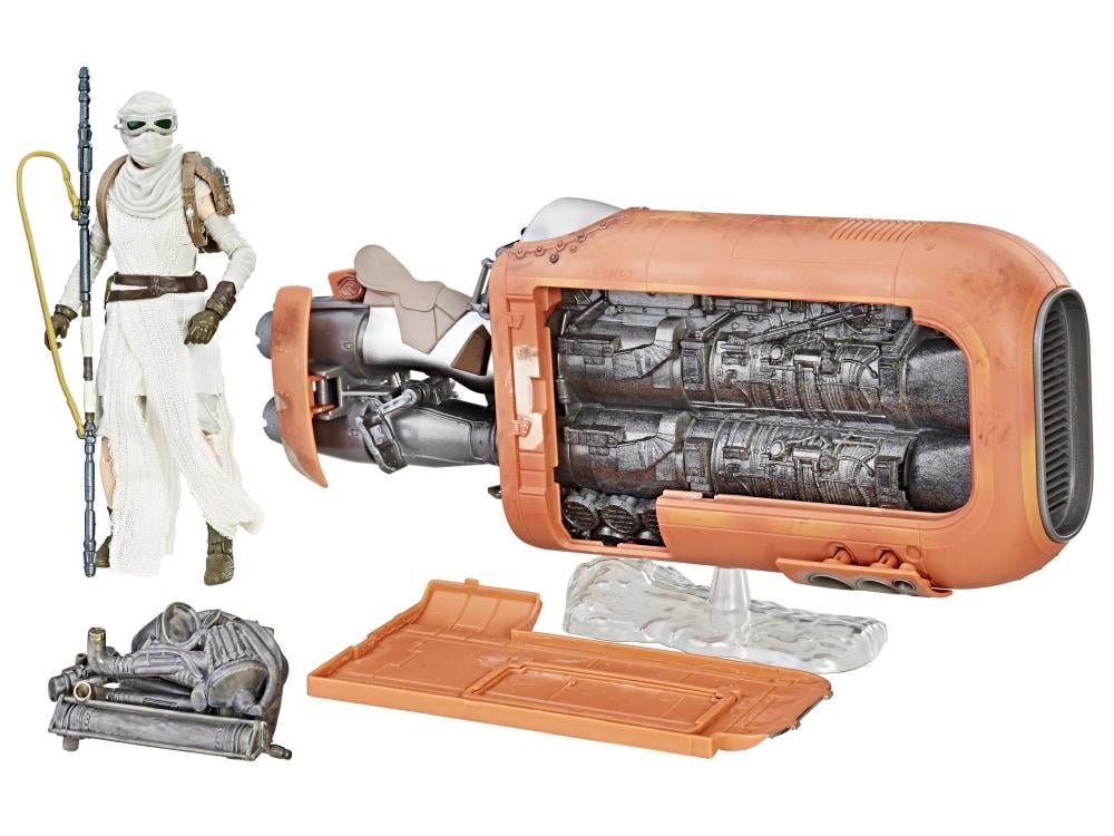 Star Wars: The Black Series Rey's Speeder (Jakku) & Rey (Scavenger) 6" Deluxe Set (The Force Awakens) Gallery Image 4