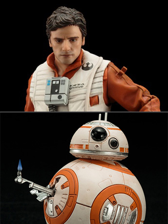 Star Wars ArtFX+ Poe Dameron & BB-8 Statue Set (The Force Awakens) Gallery Image 2