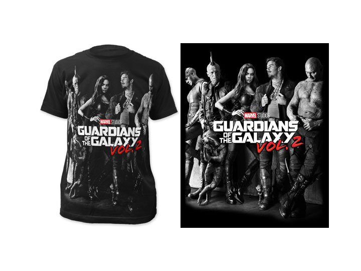 Marvel Guardians of the Galaxy Vol. 2 Poster T-Shirt Gallery Image 1
