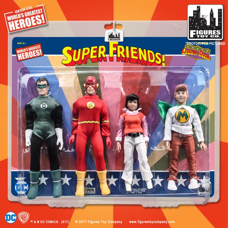 Super Friends World's Greatest Heroes 8" BBTS Exclusive Retro Figure Four-Pack Gallery Image 3