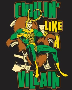 Marvel Loki Chillin' Like a Villain T-Shirt Gallery Image 3