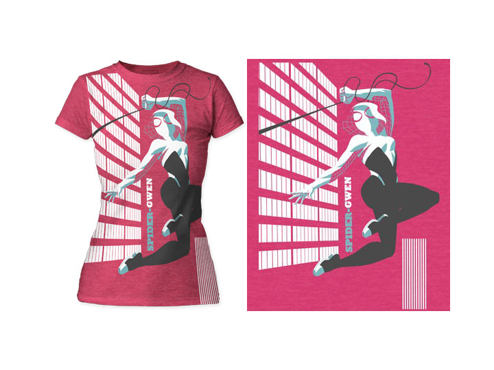 Marvel Spider-Gwen T-Shirt (Womens) (Michael Cho) Gallery Image 1