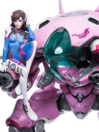 Overwatch D.Va With MEKA Statue Gallery Image 2