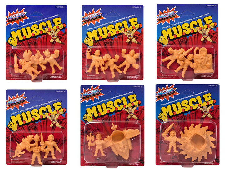 Masters of The Universe M.U.S.C.L.E. Wave 3 Set of 6 Gallery Image 1