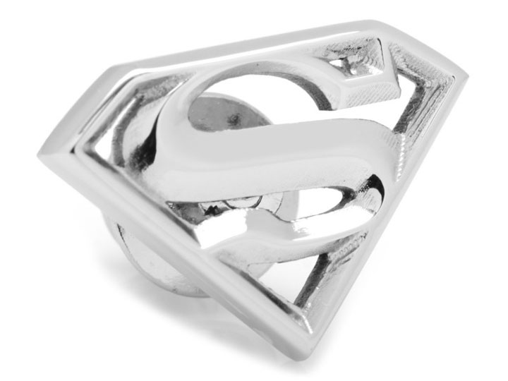 DC Comics Superman Logo Stainless Steel Lapel Pin Gallery Image 1