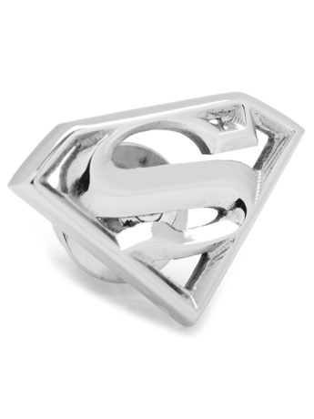 DC Comics Superman Logo Stainless Steel Lapel Pin Gallery Image 2