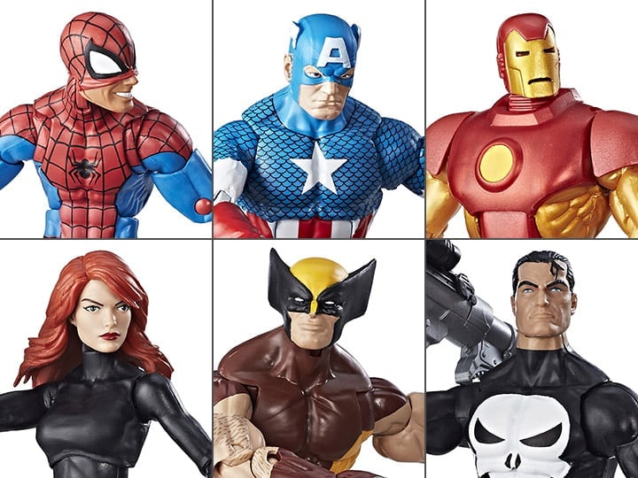 Marvel Legends Retro Collection Wave 1 Set of 6 Figures Gallery Image 1