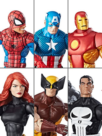 Marvel Legends Retro Collection Wave 1 Set of 6 Figures Gallery Image 2