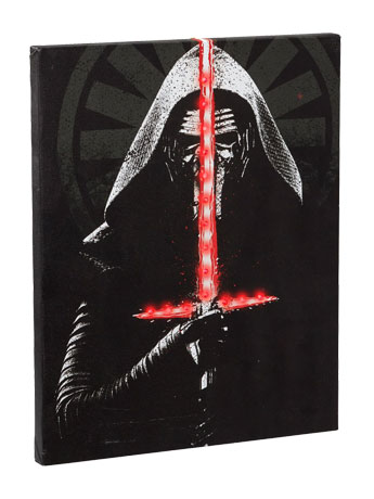 Star Wars Kylo Ren Illuminated Canvas Wall Art Gallery Image 2