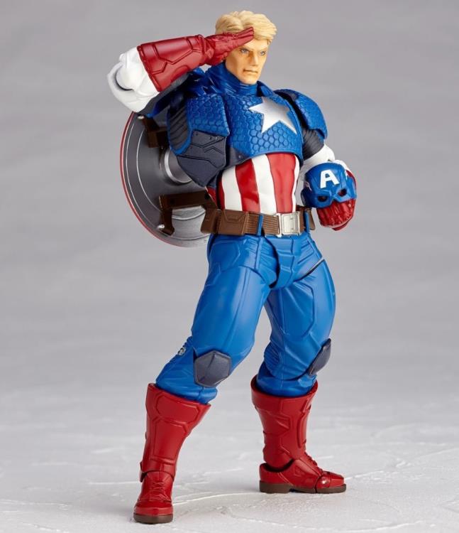 Marvel Amazing Yamaguchi Revoltech No.007 Captain America Action Figure Gallery Image 6