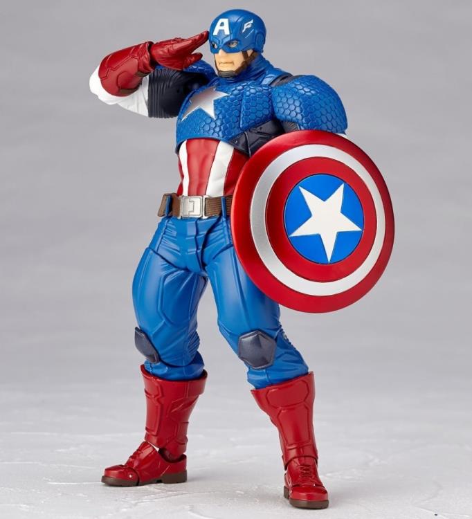 Marvel Amazing Yamaguchi Revoltech No.007 Captain America Action Figure Gallery Image 5