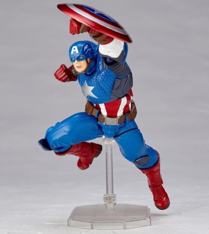 Marvel Amazing Yamaguchi Revoltech No.007 Captain America Action Figure Gallery Image 8