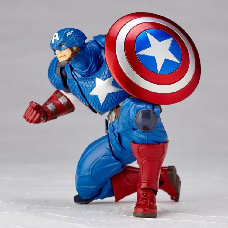 Marvel Amazing Yamaguchi Revoltech No.007 Captain America Action Figure Gallery Image 11