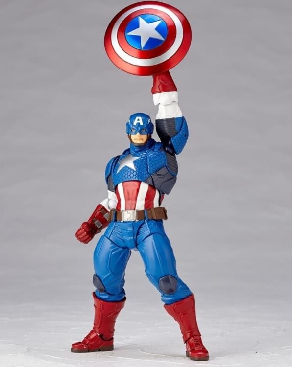 Marvel Amazing Yamaguchi Revoltech No.007 Captain America Action Figure Gallery Image 10